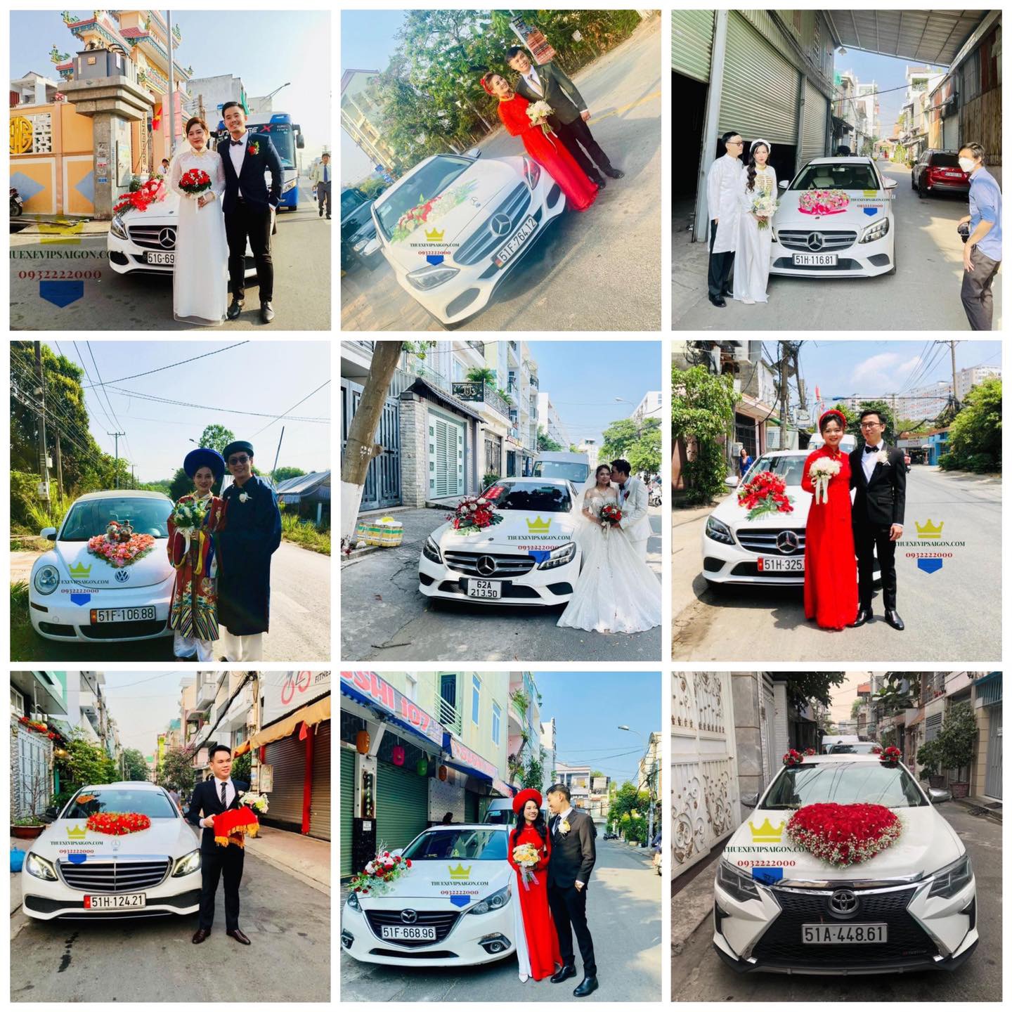 Vip Cars Bảo Dương cho thuê nhiều xe cưới Mercedes ngày 22/1/2022