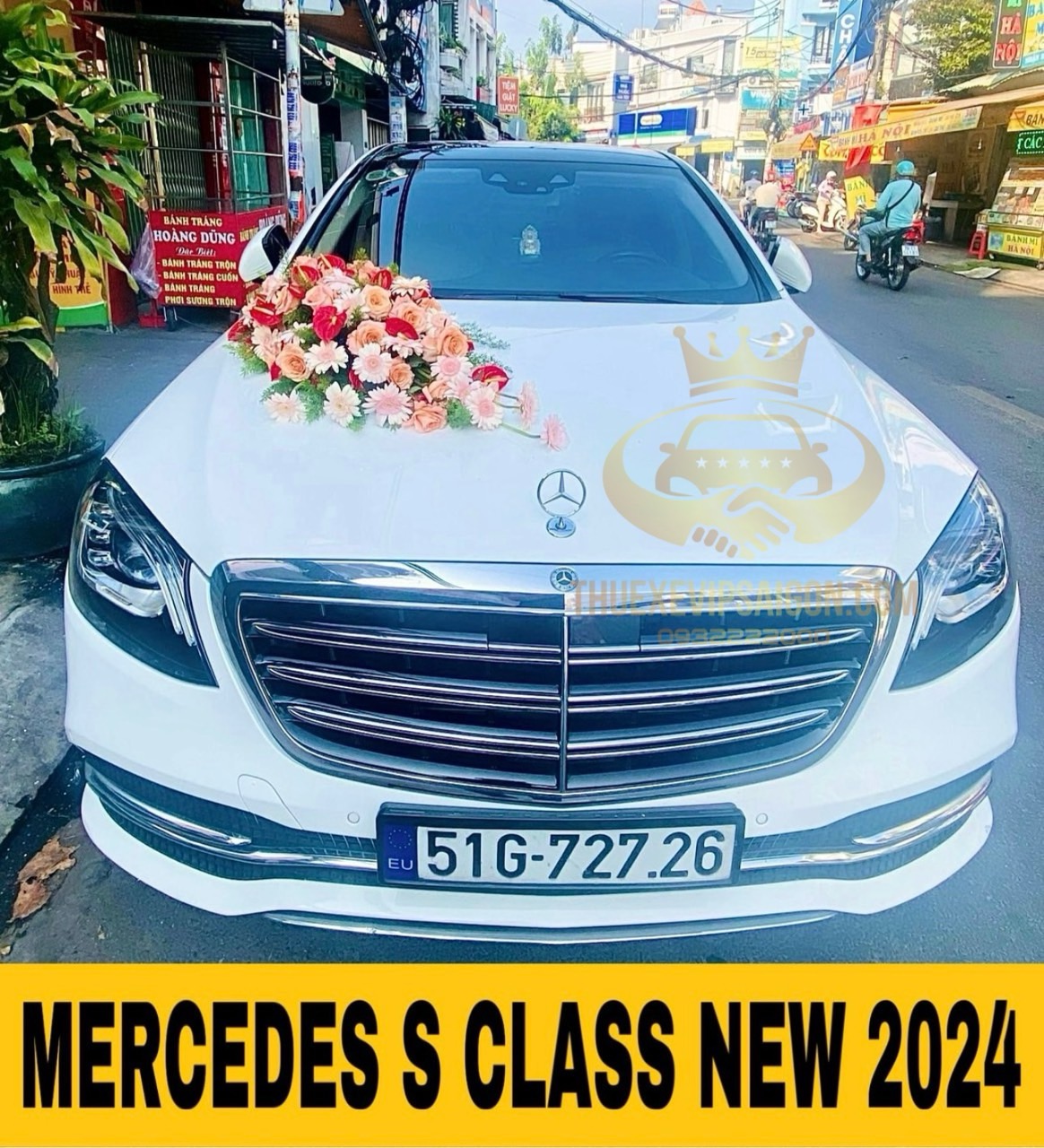 Tập đoàn Bảo Dương cho thuê xe cưới Mercedes S Class ngày 4/3/2024