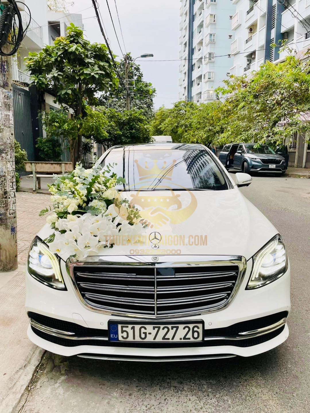 Công ty Vip Cars Bảo Dương cho thuê xe cưới mercedes S Class ngày 10/5/2023