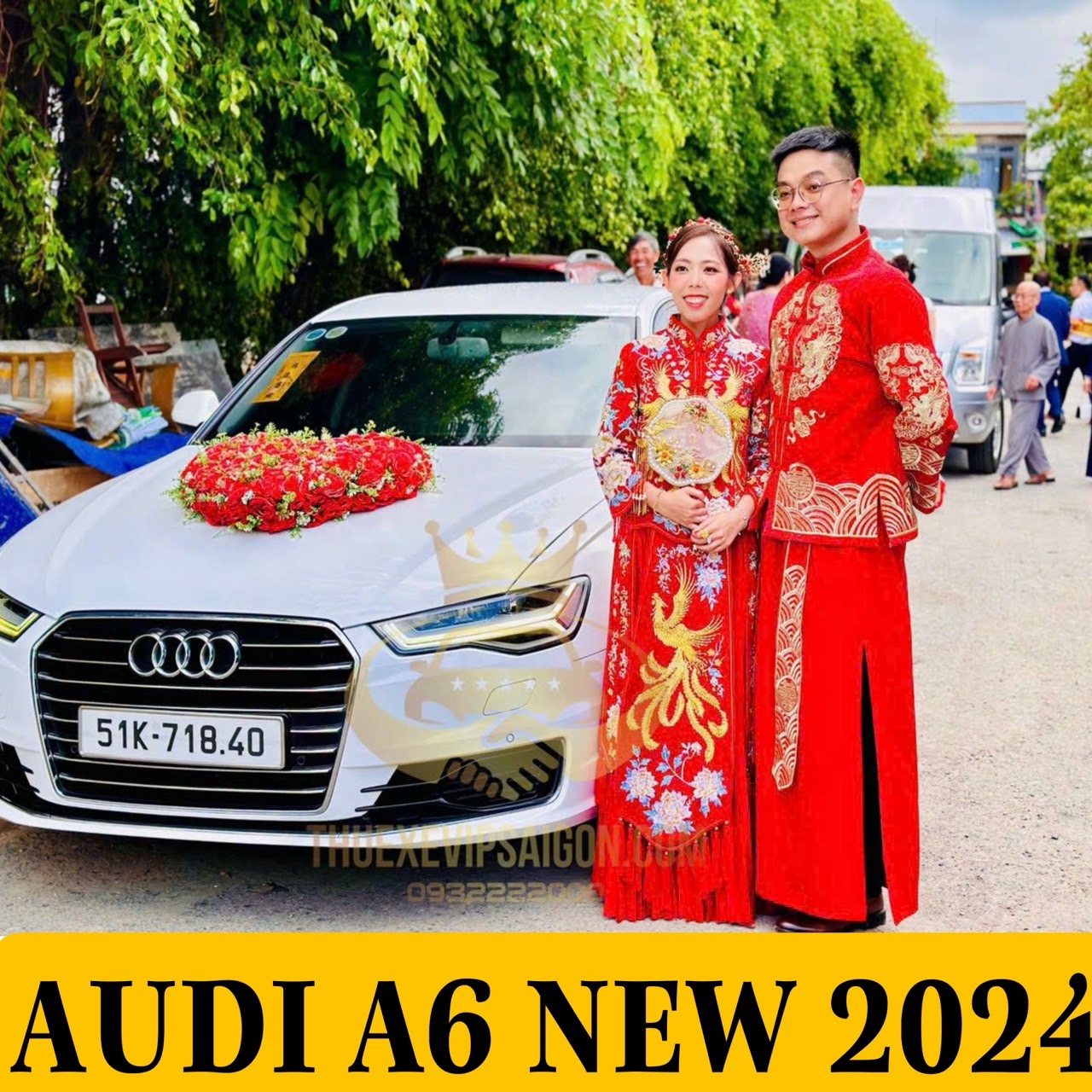 Tập đoàn Bảo Dương cho thuê xe cưới Audi A6 ngày 15/3/2024